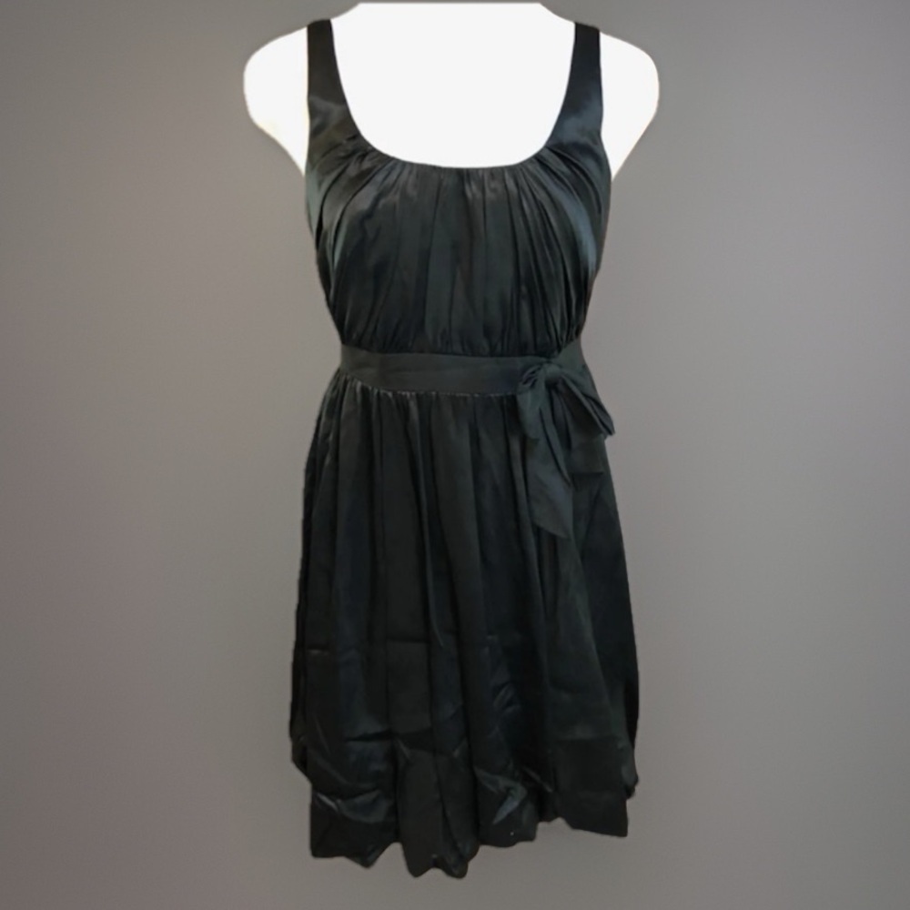 Black SILK Cocktail Party Balloon Dress sz…